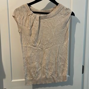 Cream/tan, XS, LOFT, cap sleeve sweater.